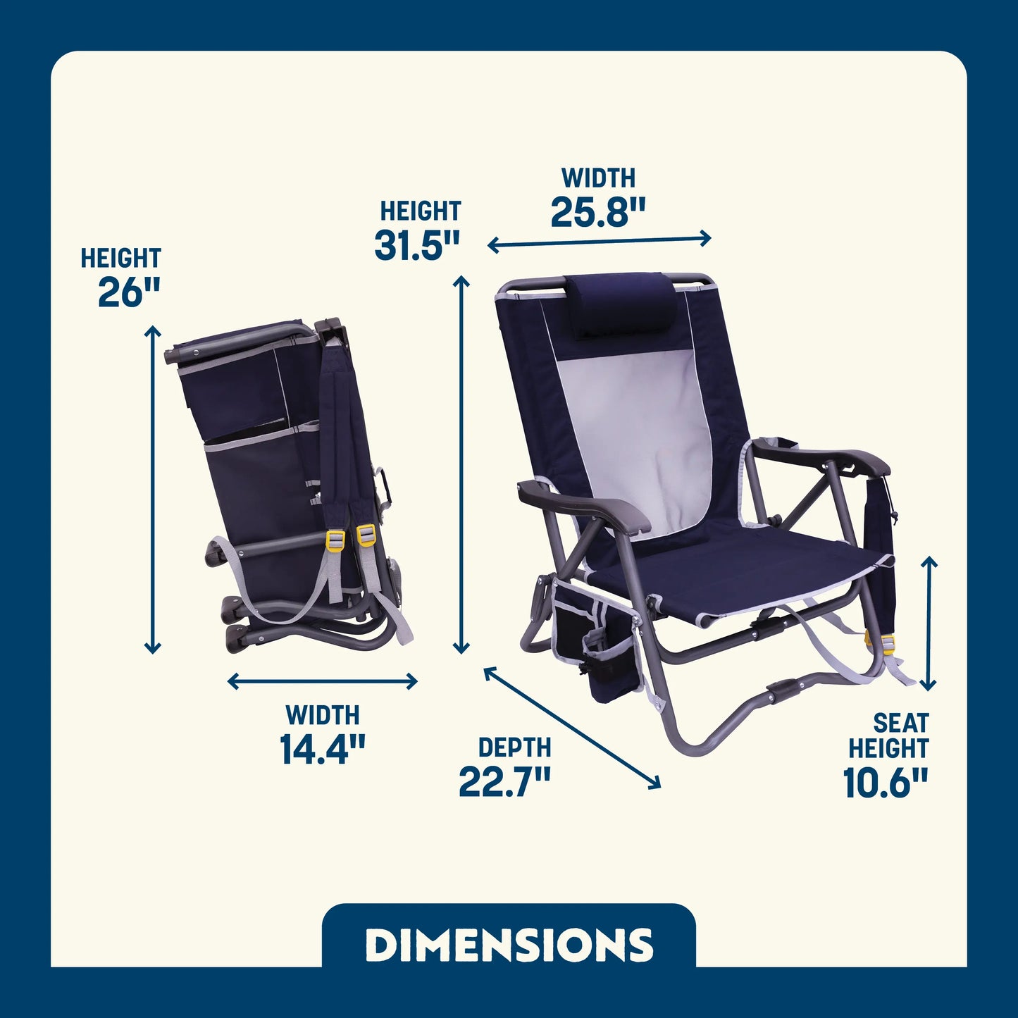 Bi-Fold Slim Event Chair™ - Classic Comfort Splash