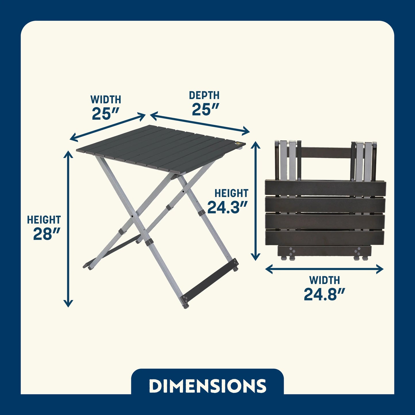 Compact Camp Table 25™ - Daily Splash