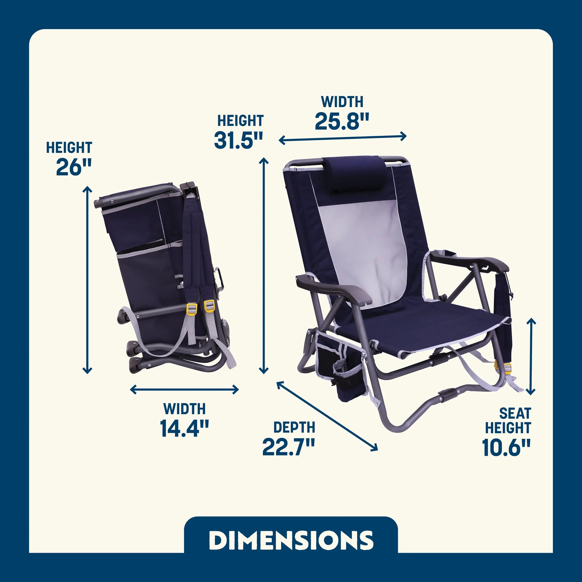 Bi-Fold Slim Event Chair™ - Classic Comfort Splash