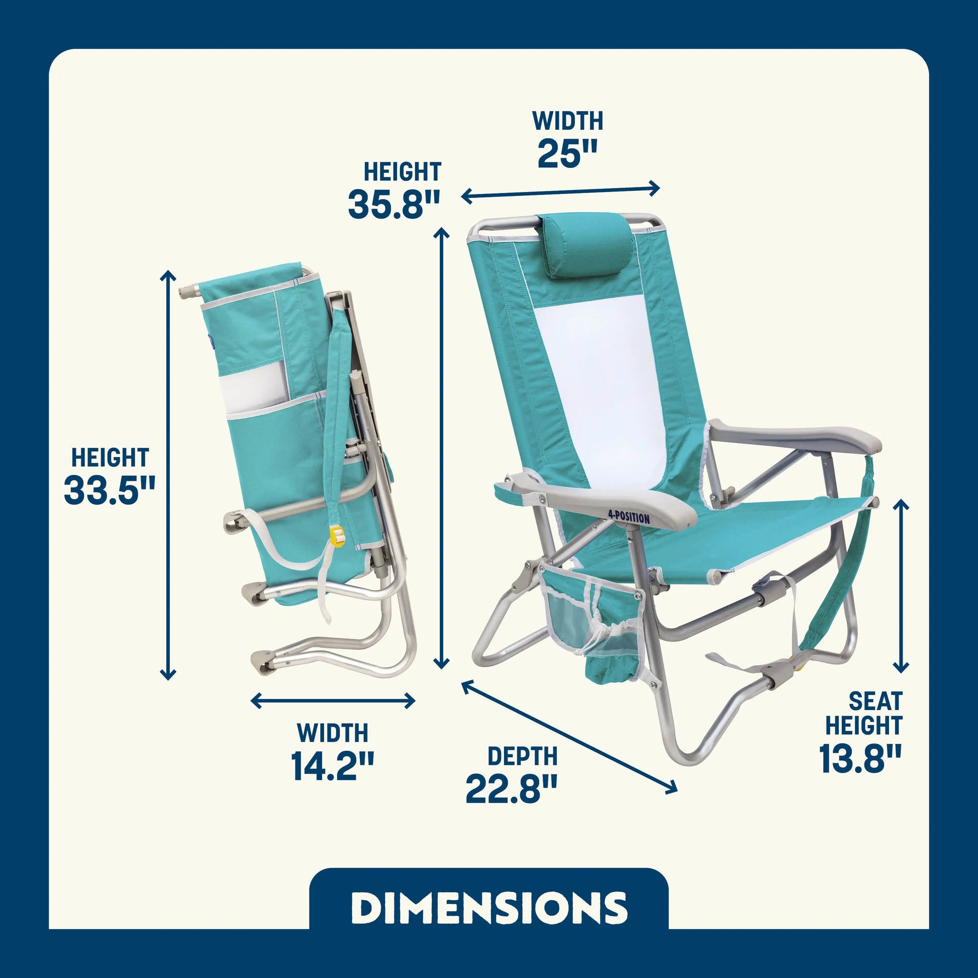 Bi-Fold Beach Chair™ - Sweet Splash