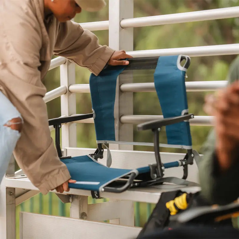 Big Comfort Stadium Chair™ with Armrests - Steel Refresh