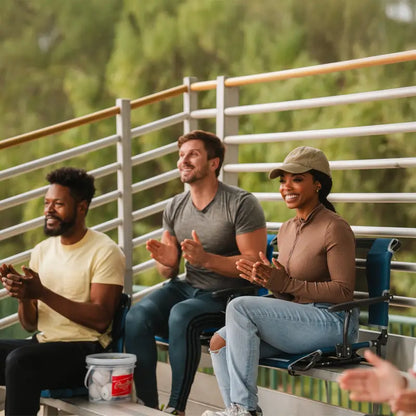 Big Comfort Stadium Chair™ with Armrests - Steel Refresh