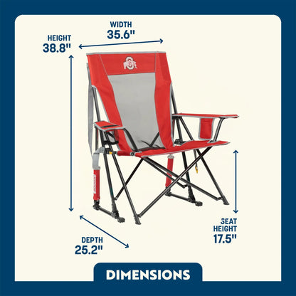 College Comfort Pro Rocker™ - Ohio State Buckeyes - Easy Comfort Burst