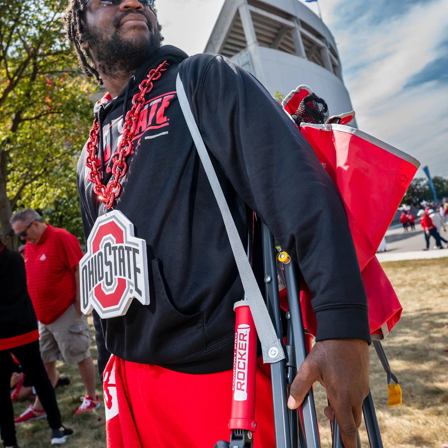 College Comfort Pro Rocker™ - Ohio State Buckeyes - Easy Comfort Burst