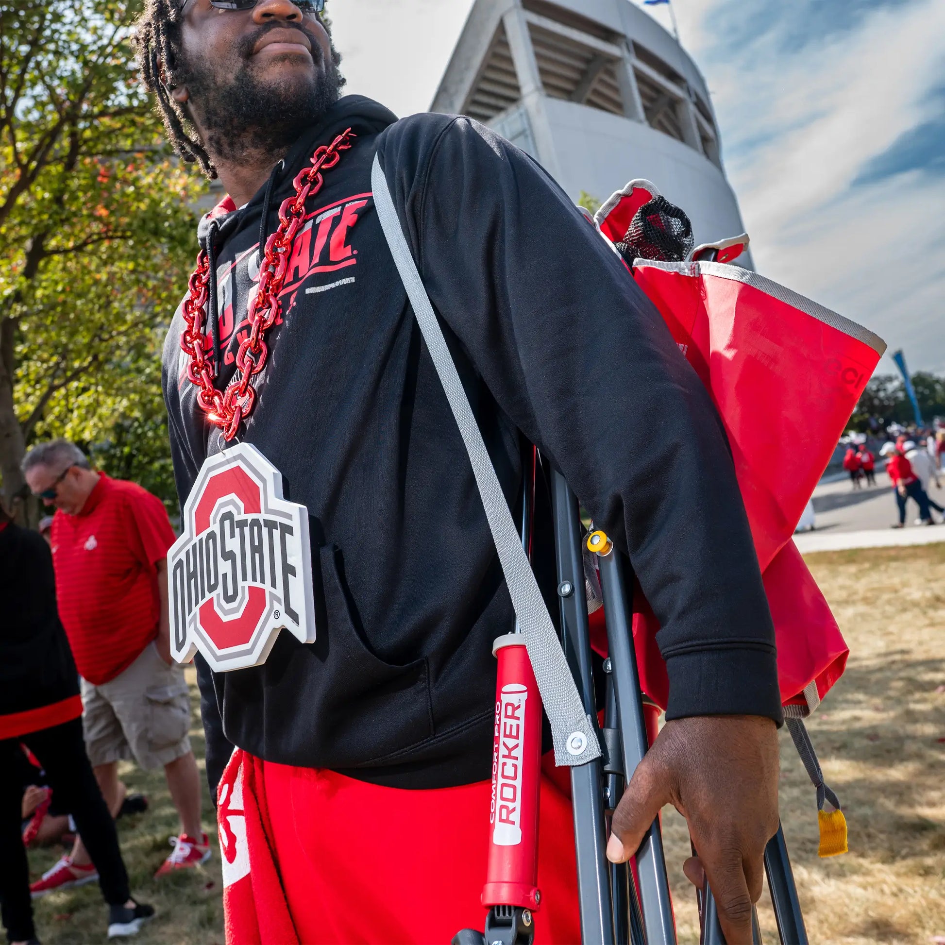 College Comfort Pro Rocker™ - Ohio State Buckeyes - Easy Comfort Burst