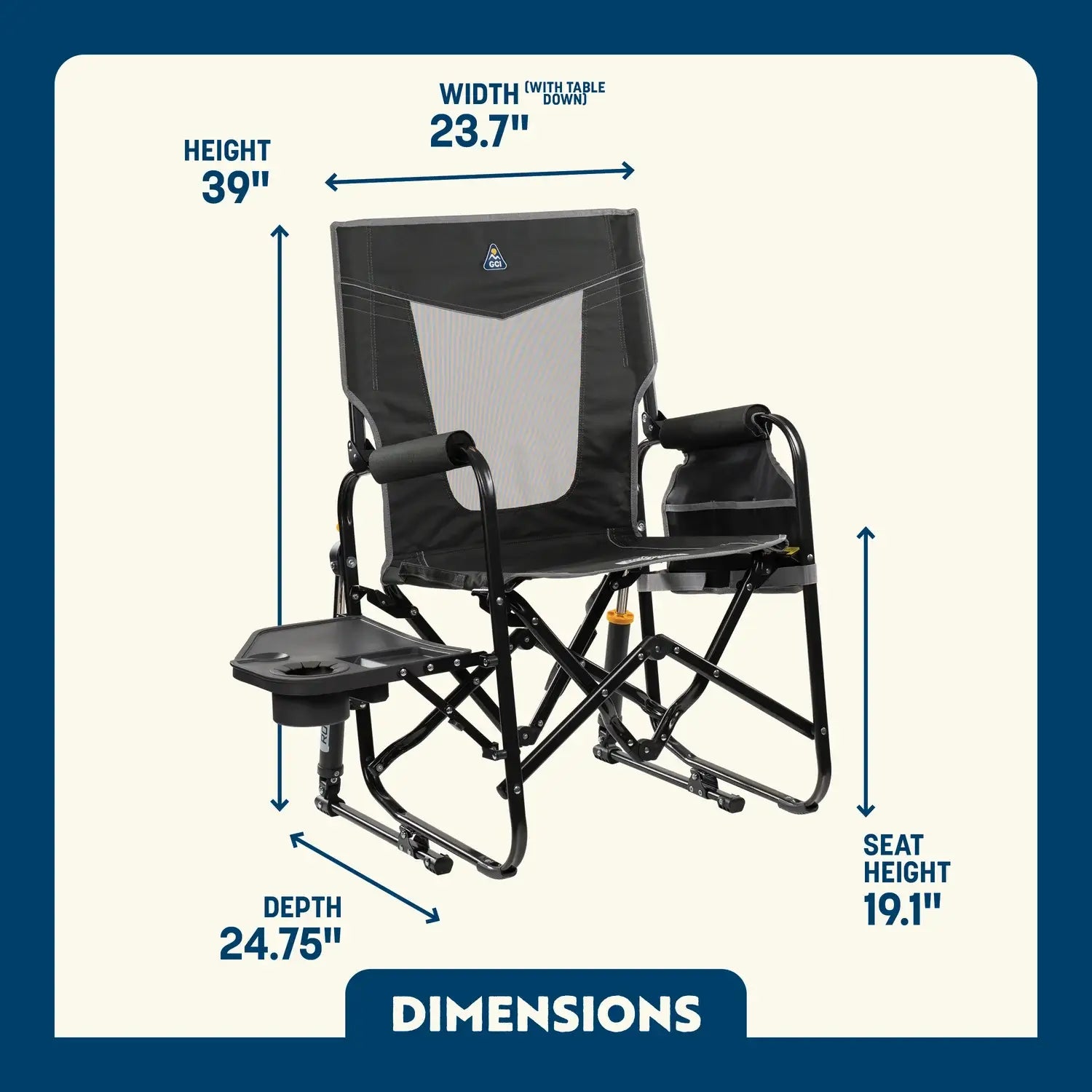 Stowaway Rocker™ with Side Table - Easy Pick