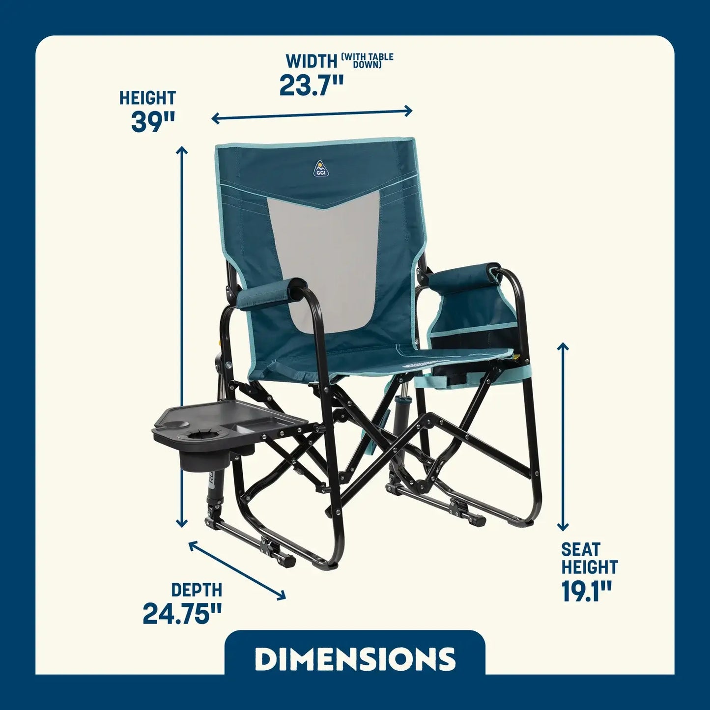 Stowaway Rocker™ with Side Table - Easy Pick