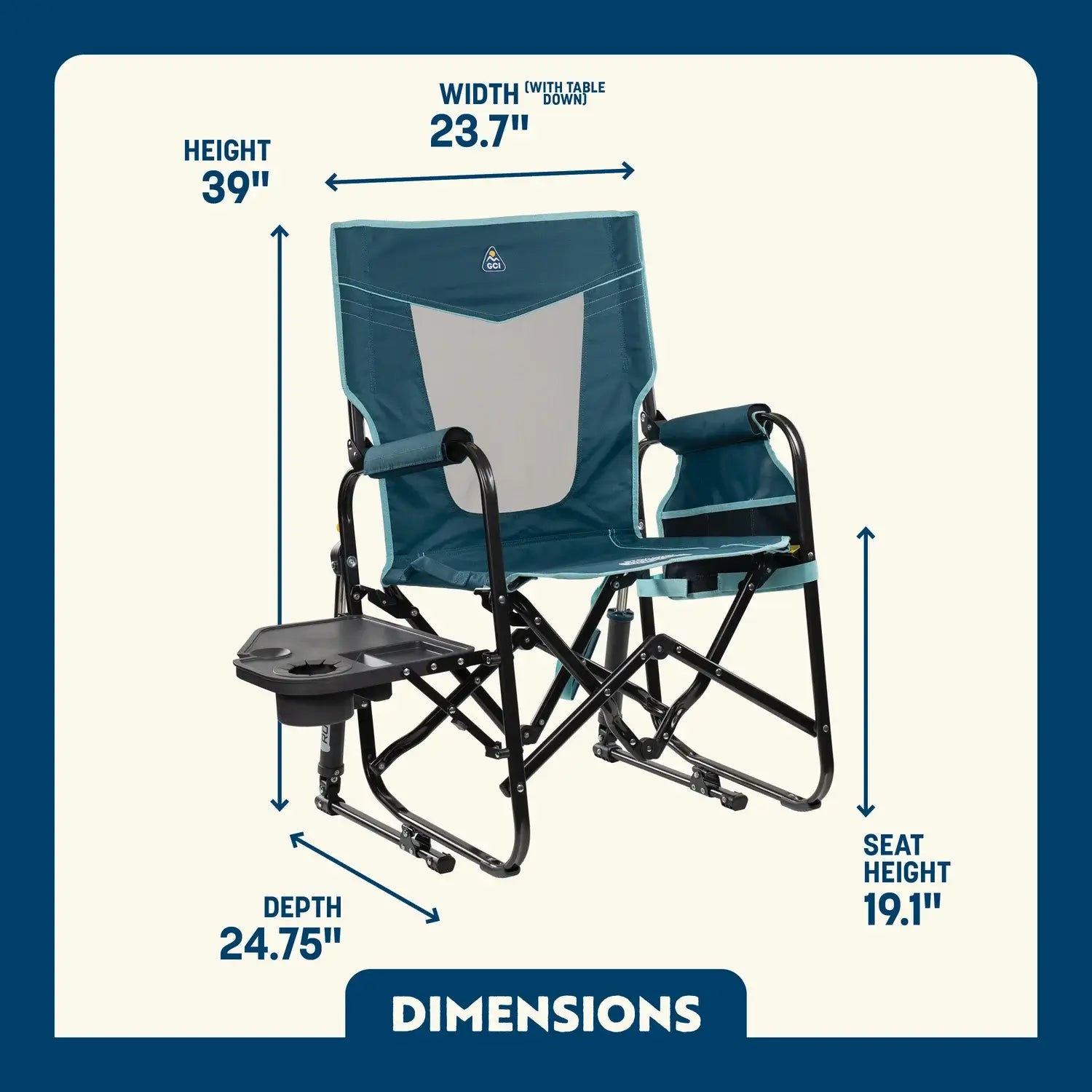 Stowaway Rocker™ with Side Table - Easy Pick